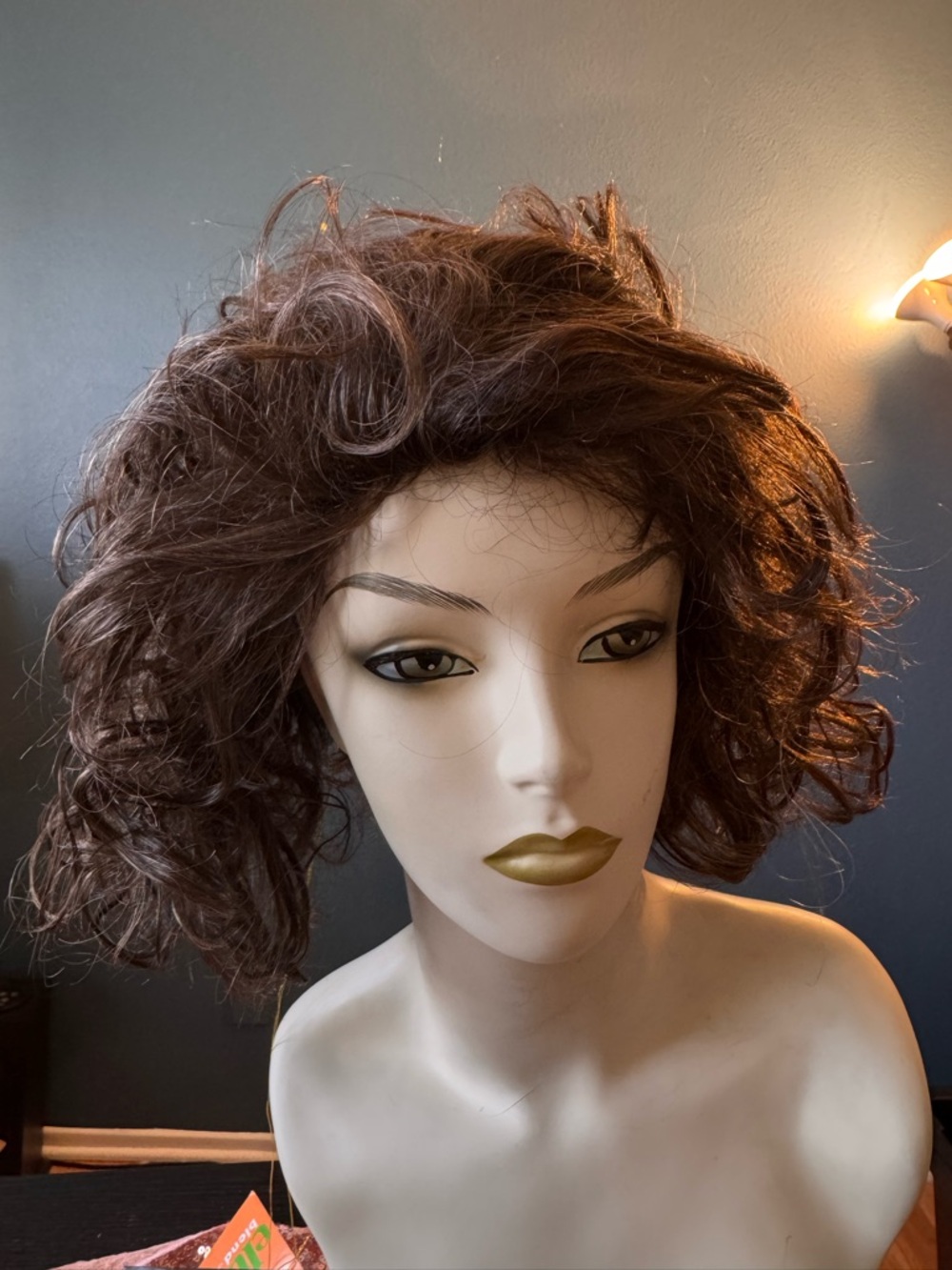 Brown Short Curly Women's Wig - Unbranded